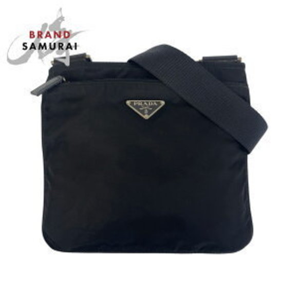 Prada pouch nylon Shoulder Tessuto Bag black triangular - Picture 1 of 9